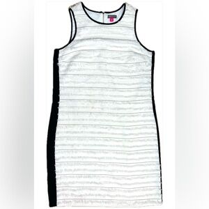 Textured White Vince Camuto Businesss Casual Dress